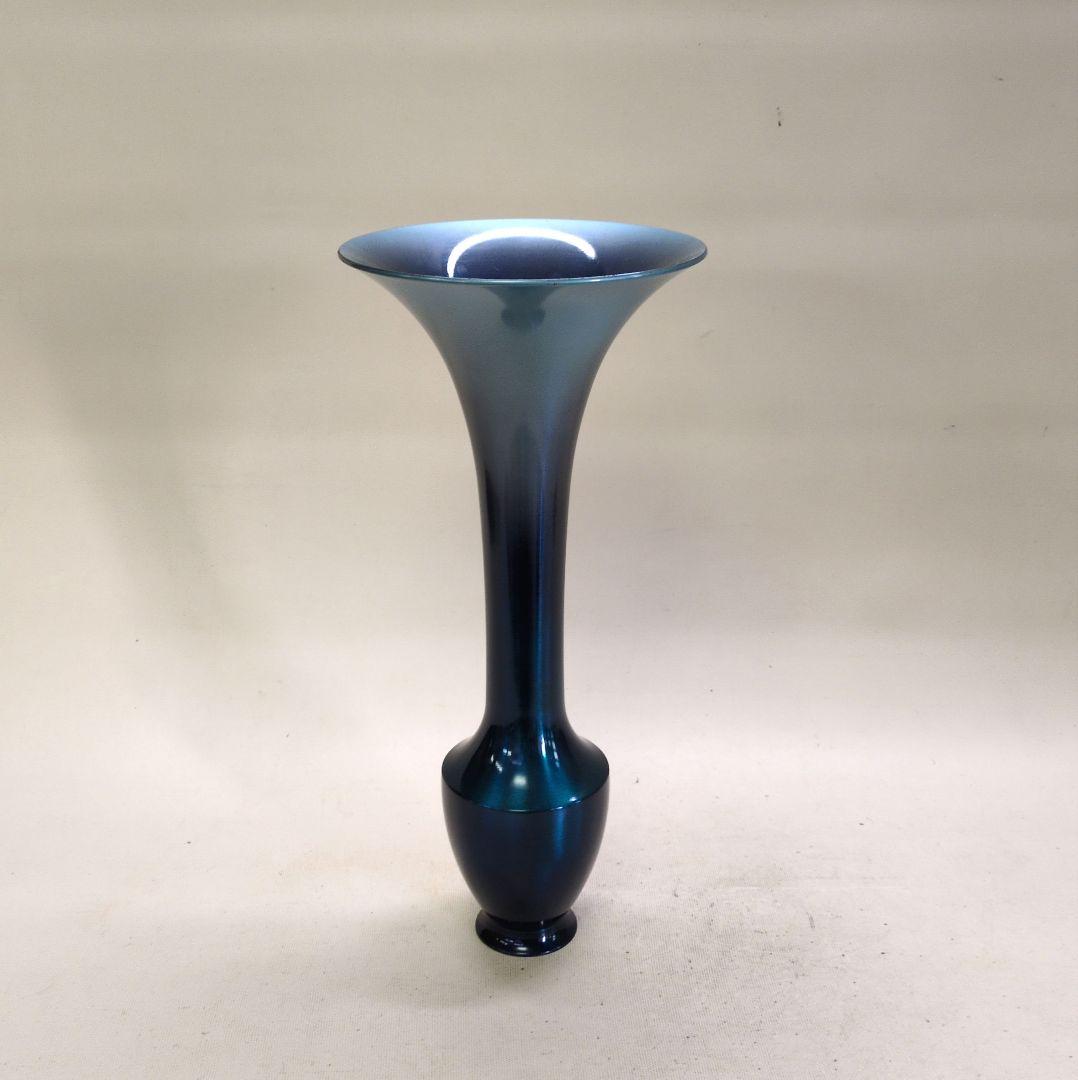 銅製花器　こみわら付き　池坊好み　池坊花器