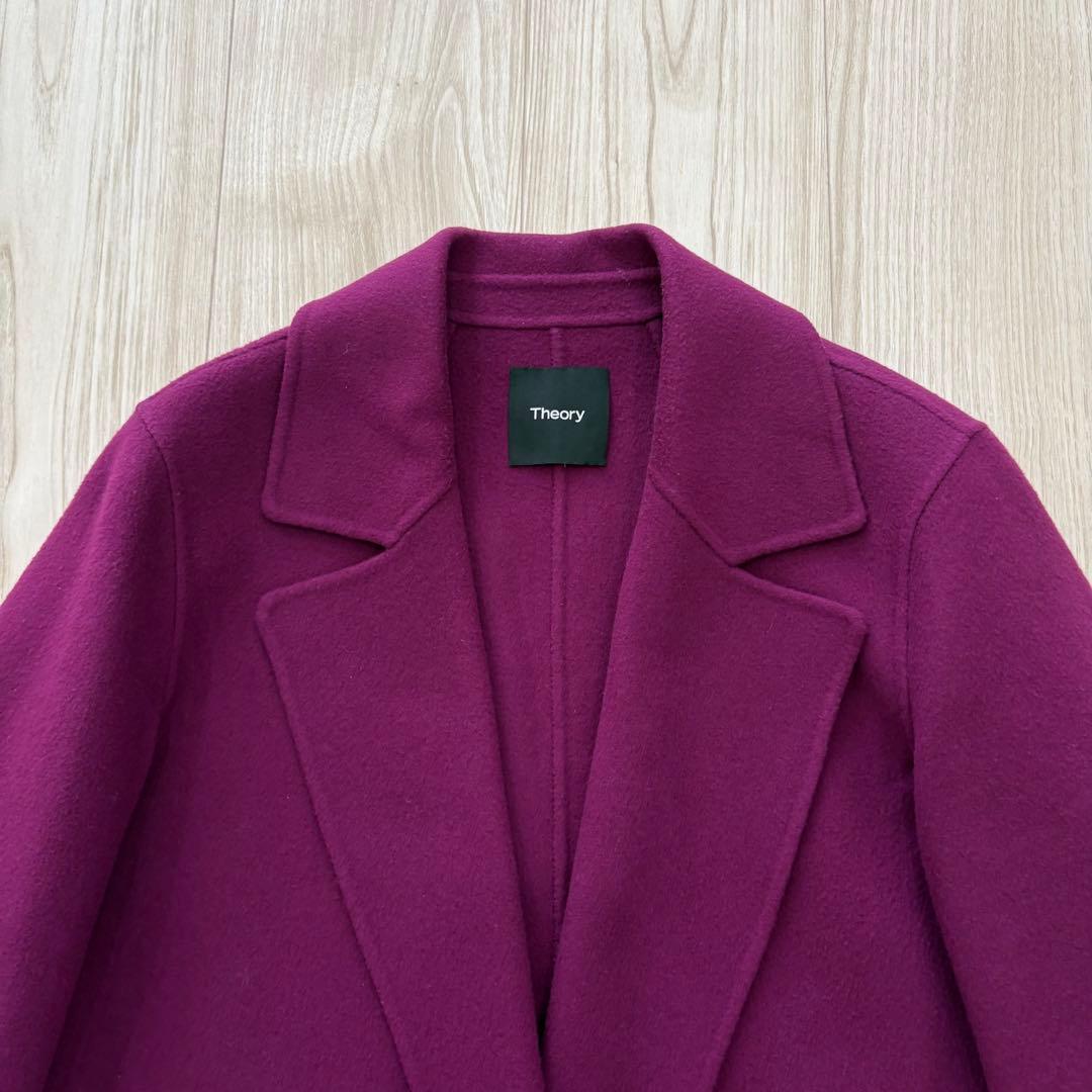【美品】Theory 23AW CLAIRENE コート カシミヤ S パープル