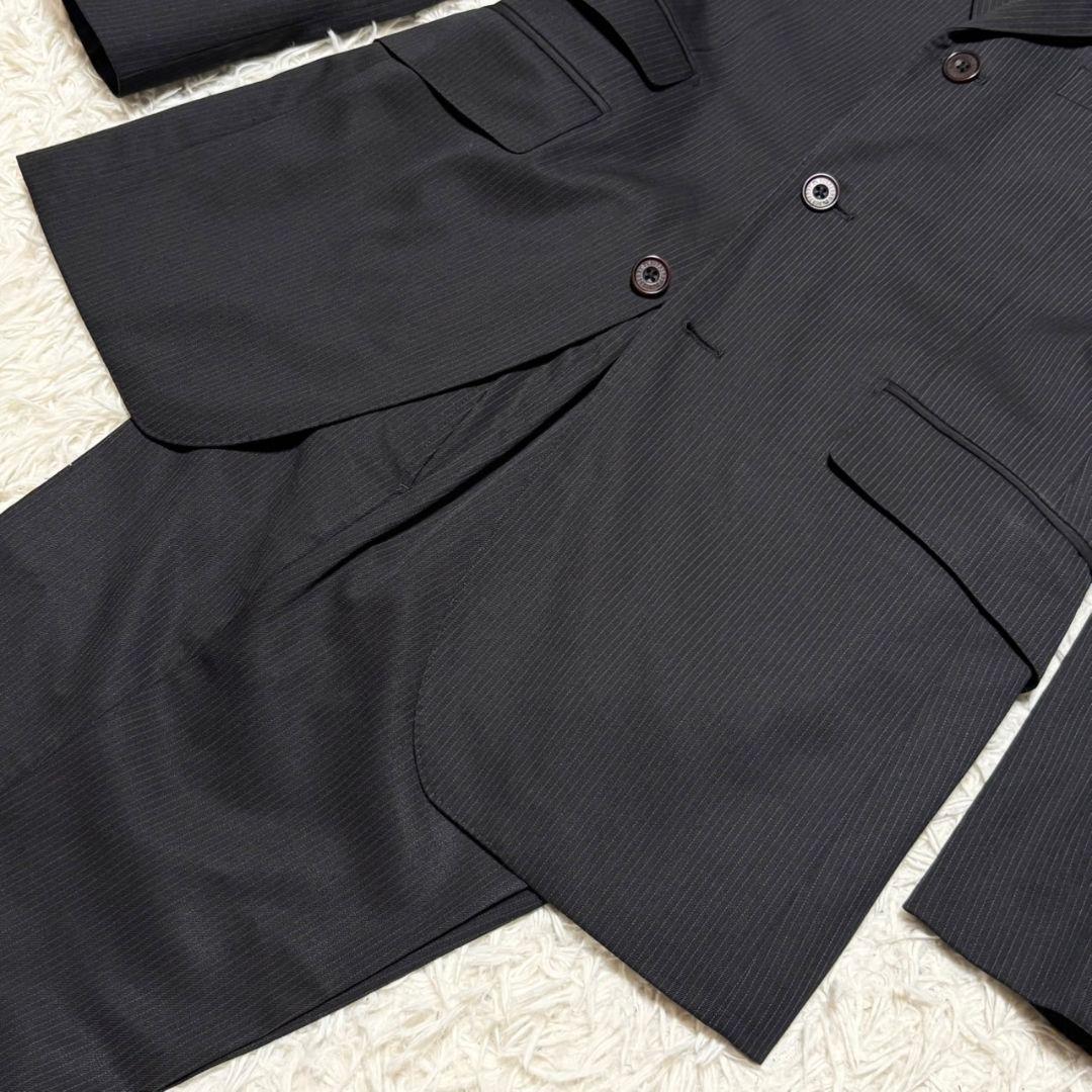 美品 バーバリー ブラック レーベル スーツ セットアップ 2B ストライプ