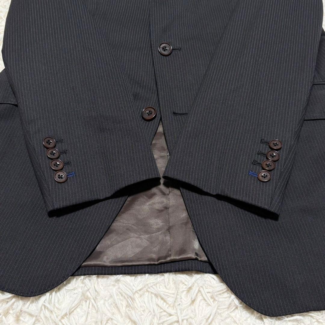 美品 バーバリー ブラック レーベル スーツ セットアップ 2B ストライプ