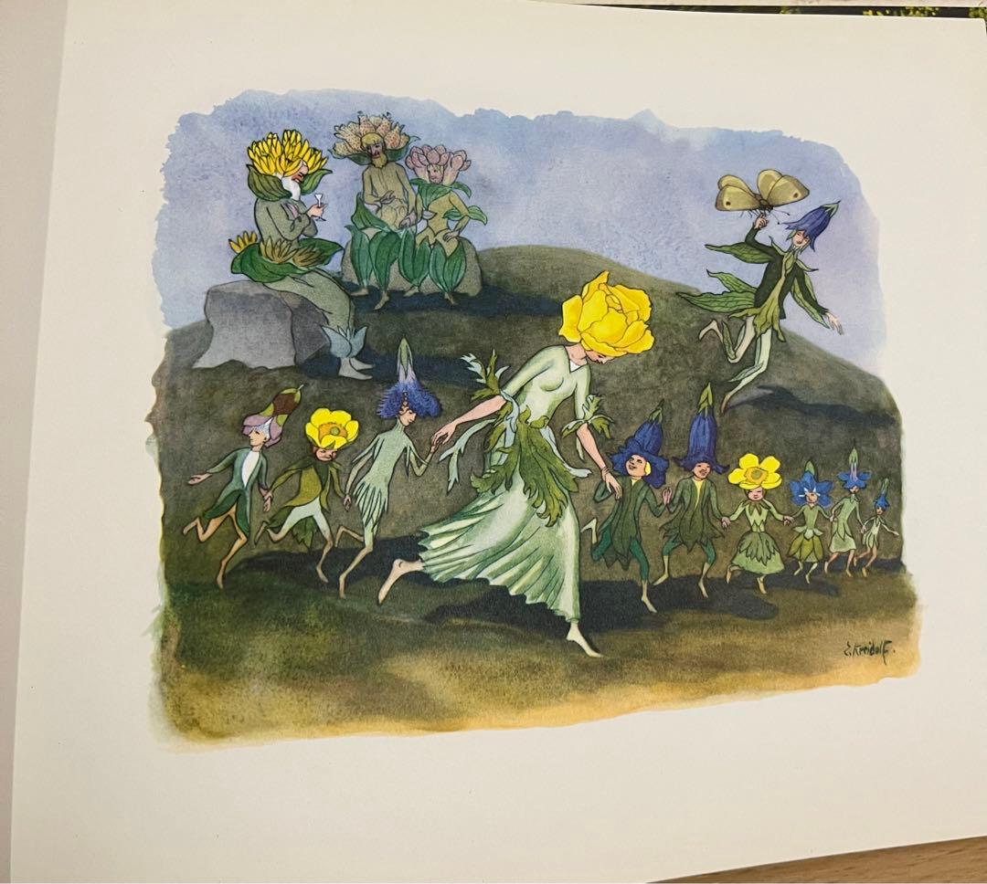 No.95希少 洋書 古書 絵本Alpenblumenmärchenアンティーク