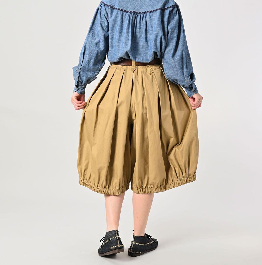 新品 45R 薄ギャバのブルマパンツ キュロット アンティークホワイト