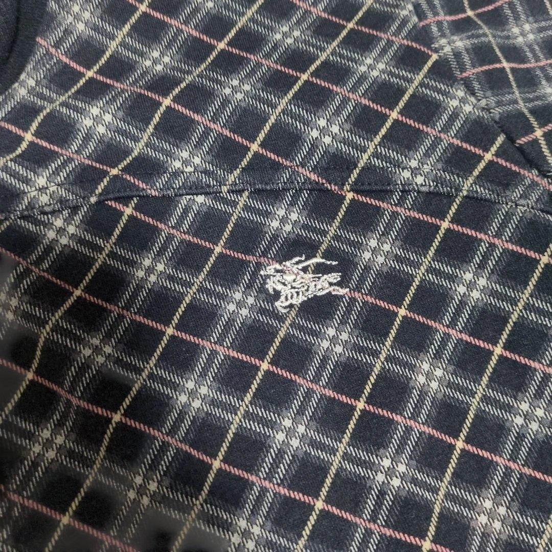 バーバリーブルーレーベル　ホースロゴ　チェックパーカー　38　三陽商会