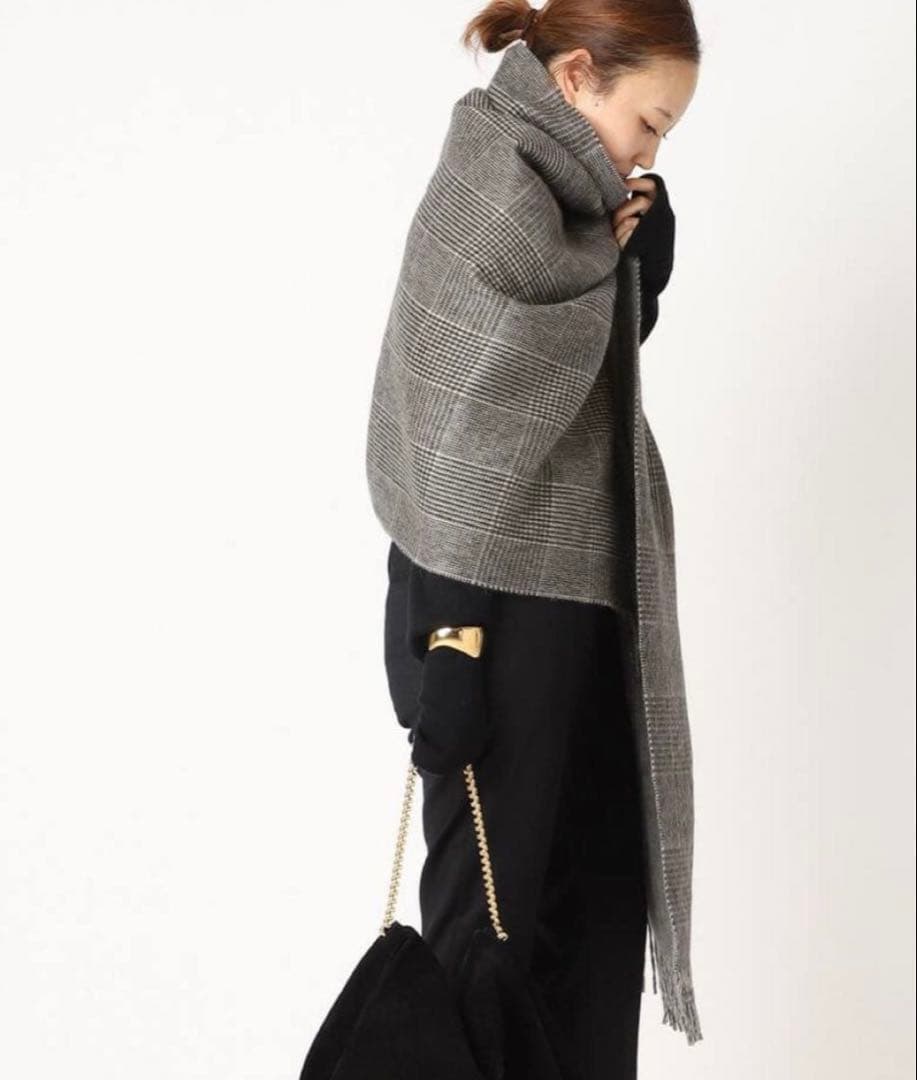 (used)JOSHUA ELLIS ダブルフェイス　ストール　グレー系