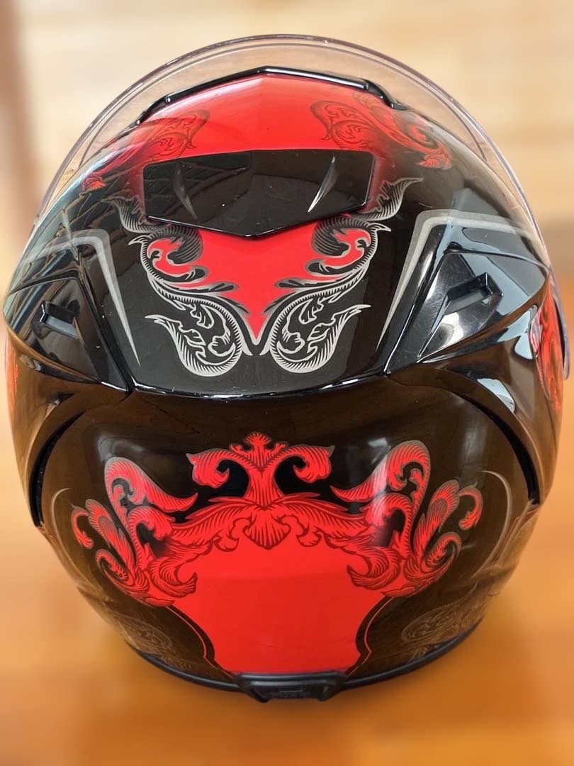 SHOEI ハーフフェイスヘルメット 黒/赤 グラフィック