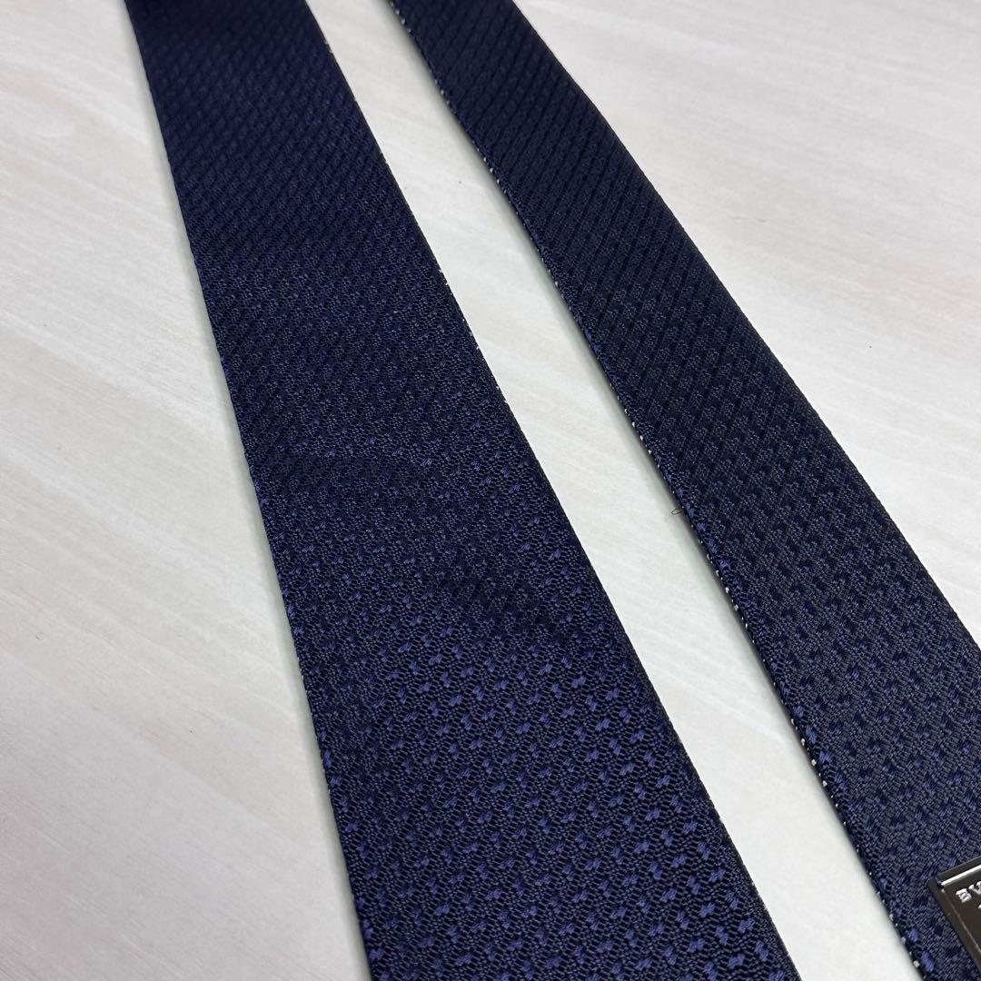 ブルガリ☆ネクタイ☆箱付☆リバーシブル☆ネイビー☆ソリッド☆パターン柄☆550