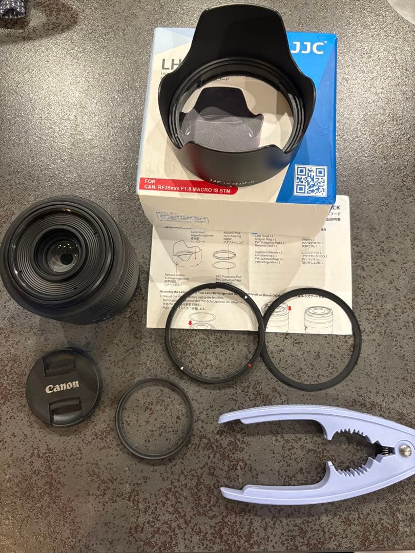 Canon RF35mm F1.8 MACRO IS STM レンズ フード付き