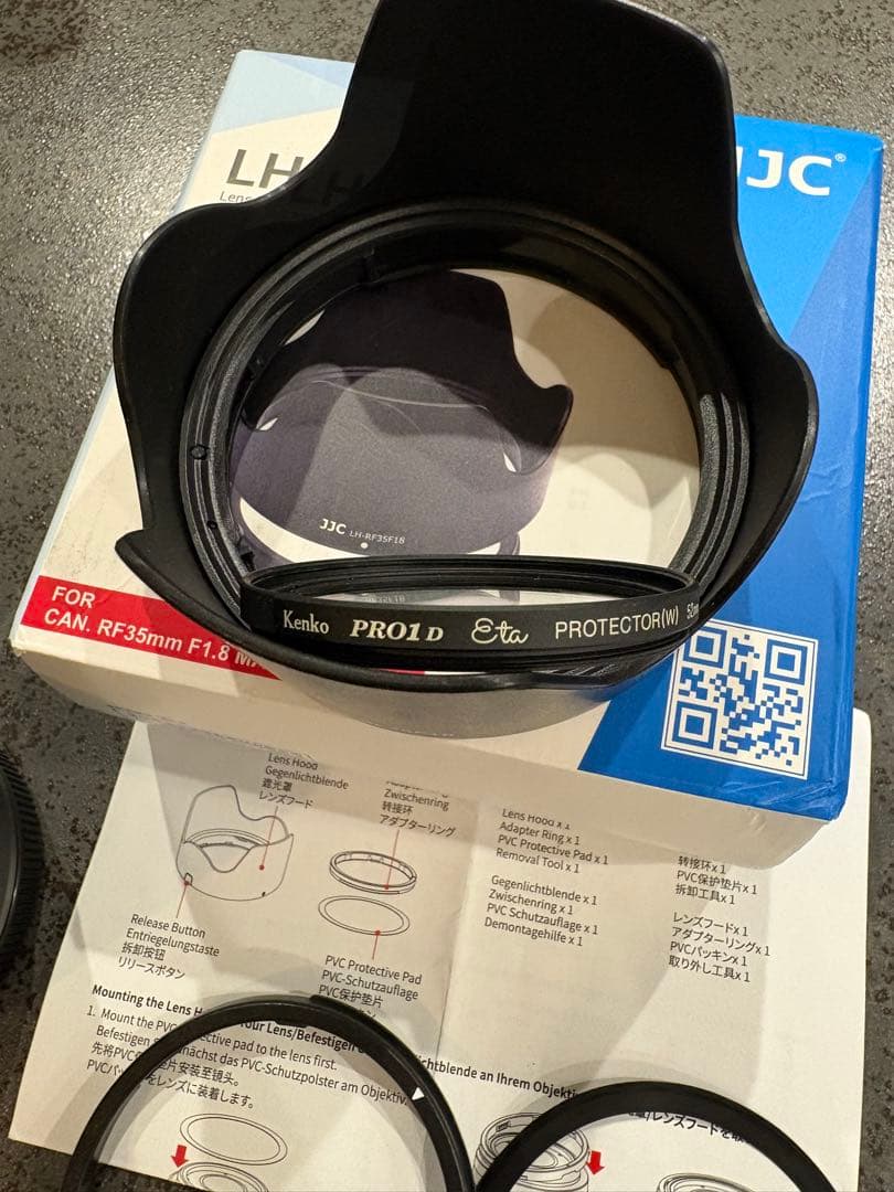 Canon RF35mm F1.8 MACRO IS STM レンズ フード付き