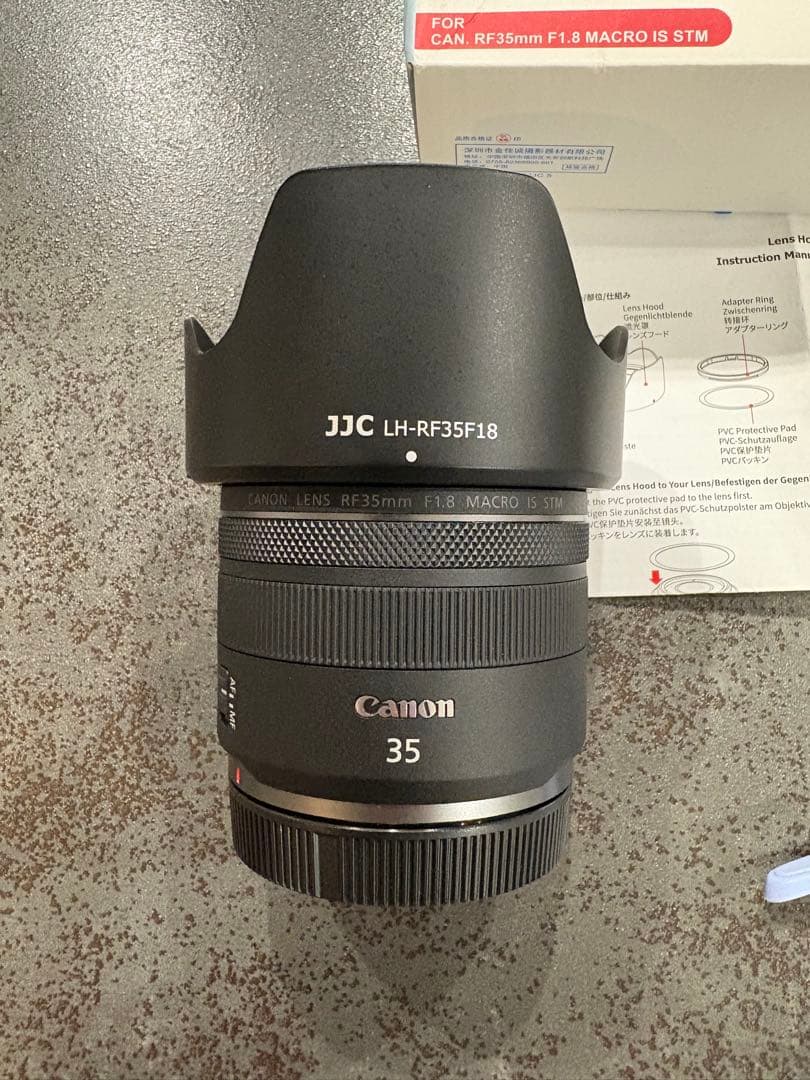Canon RF35mm F1.8 MACRO IS STM レンズ フード付き