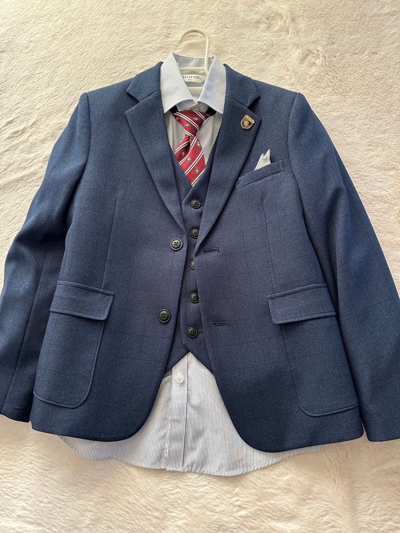 ショパンCHOPIN 男子スリーピーススーツ　フォーマル5点セット150 美品⭐️