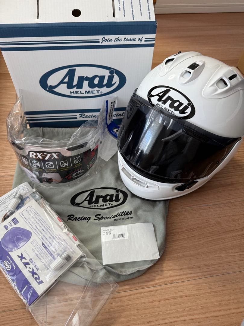 Arai RX-7X 59-60㎝ グラスホワイト