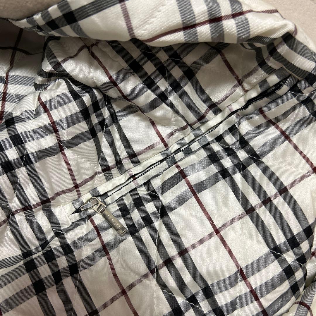 希少美品　バーバリー　ブラックレーベル ノバチェック　銀ボタン ナポレオンコート