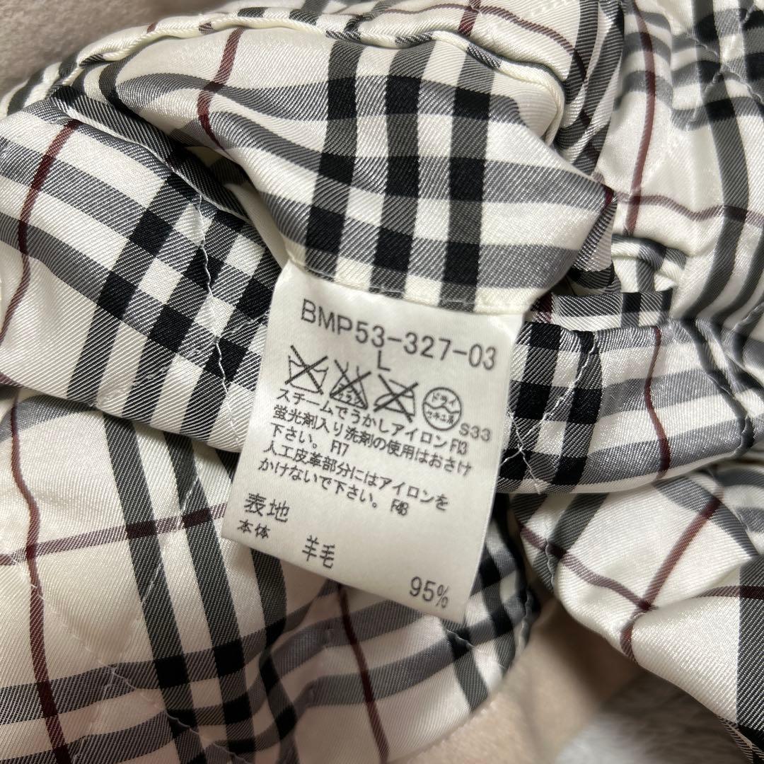 希少美品　バーバリー　ブラックレーベル ノバチェック　銀ボタン ナポレオンコート