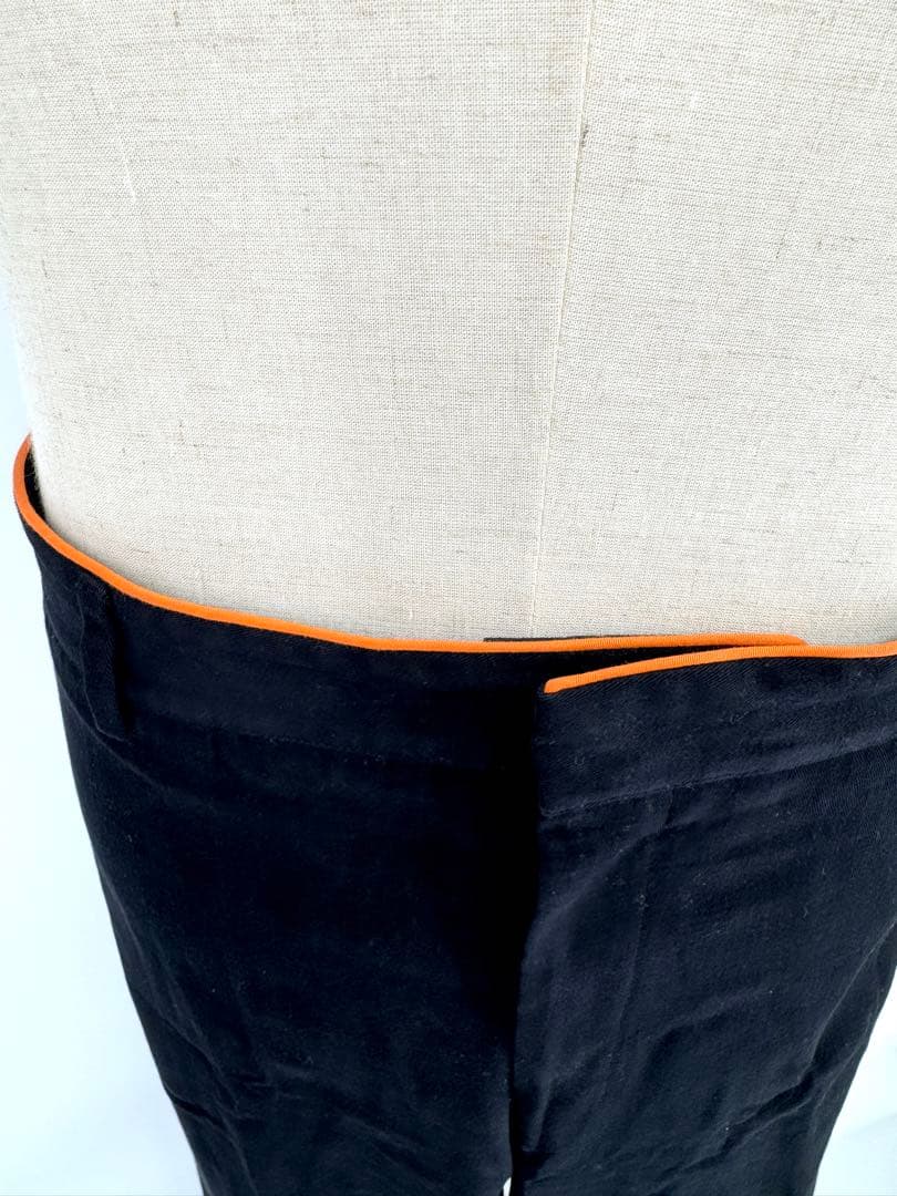 HERMES 綿パンツ スラックス 54サイズ ブラック チノパン