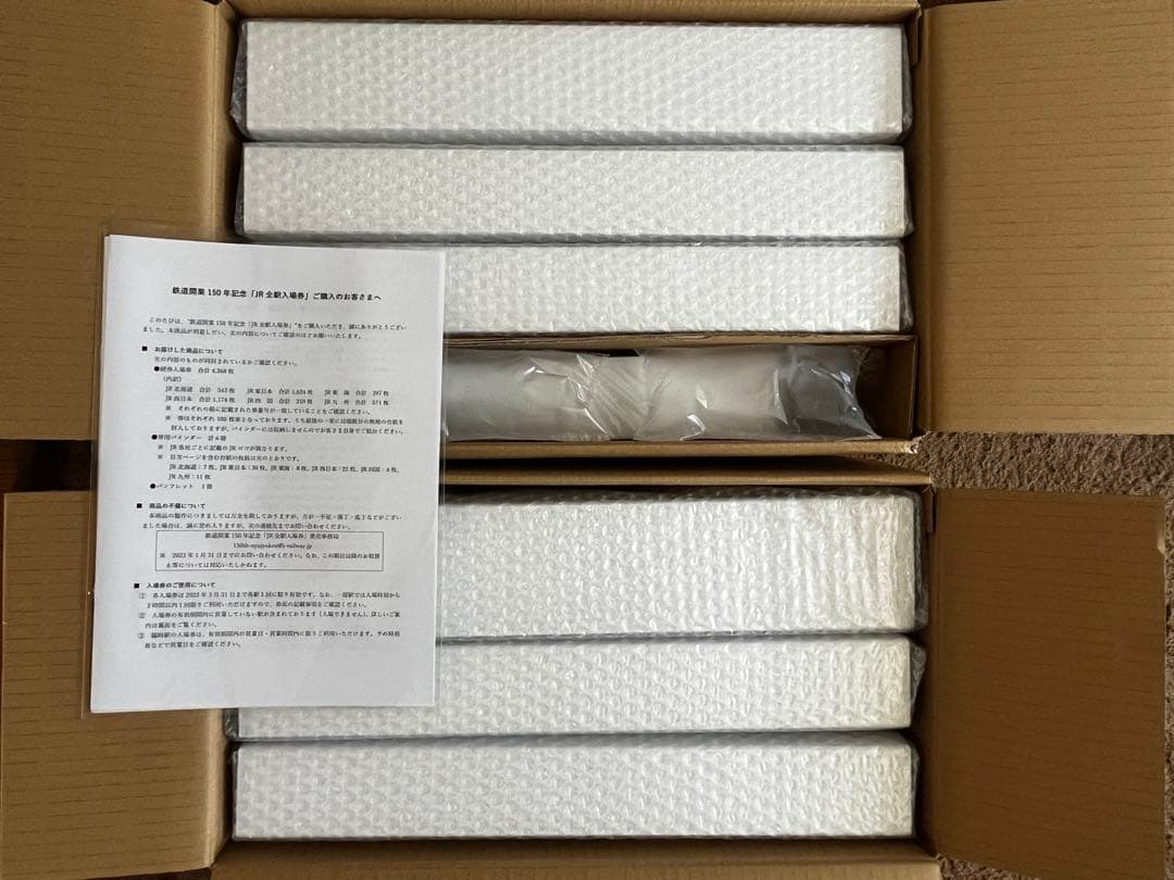 鉄道開業150周年記念「JR全駅入場券」