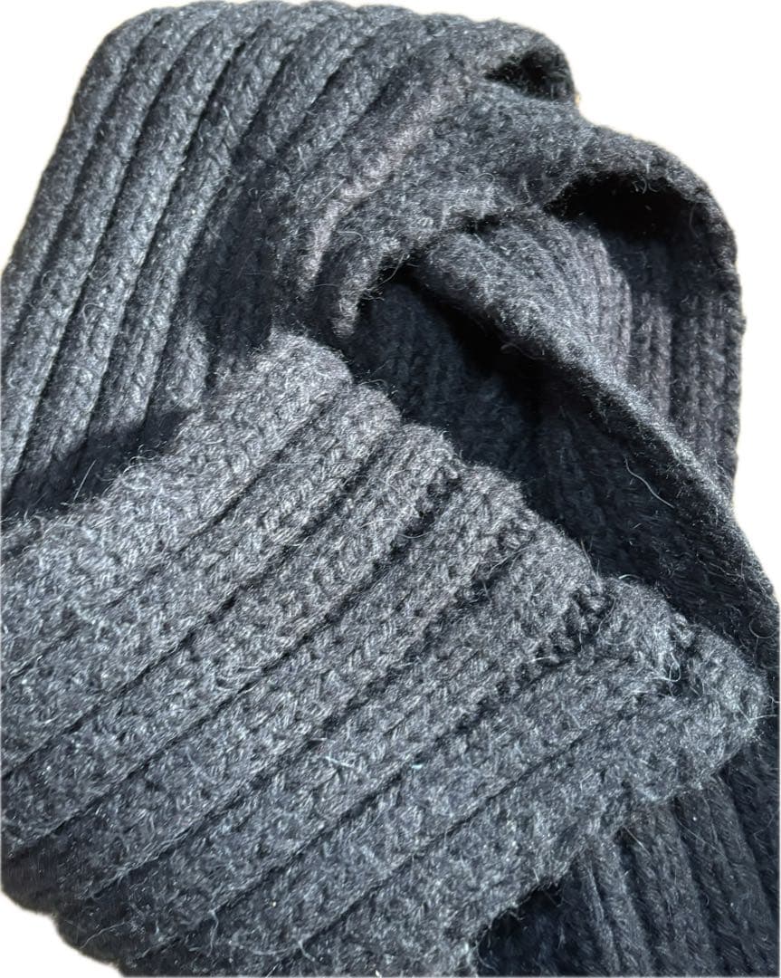 バーバリーロンドン　ウール　マフラー　黒