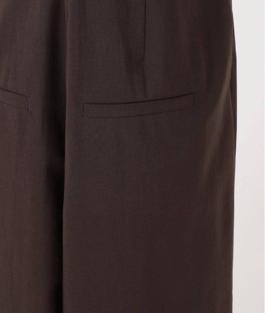 FRAMeWork ブラウン サスペンダー付きワイドパンツ サイズ38