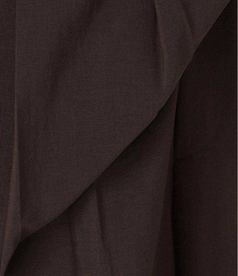 FRAMeWork ブラウン サスペンダー付きワイドパンツ サイズ38