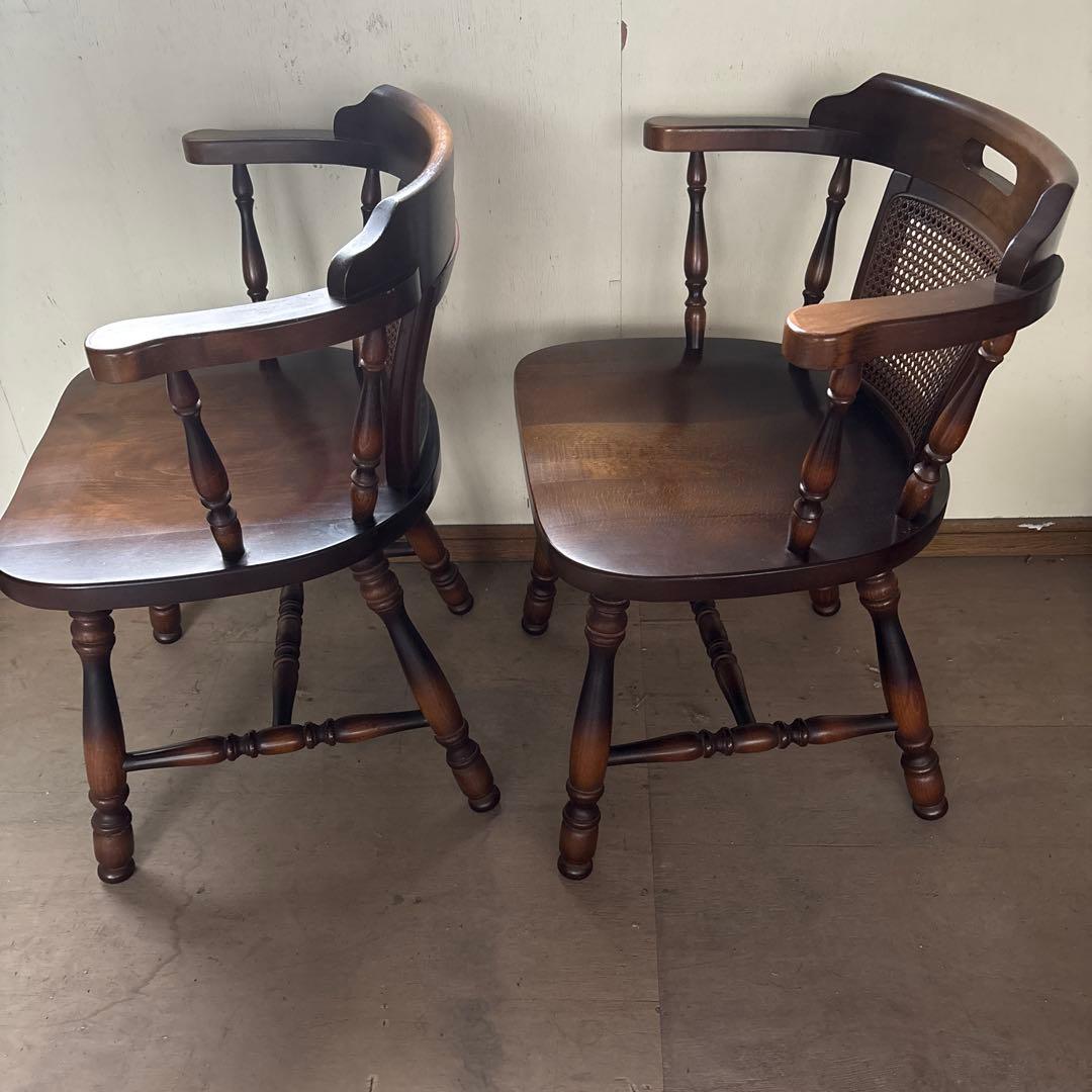 キツツキ　飛騨産業　ウィンザーチェア　2個　美品寄り　最安値①