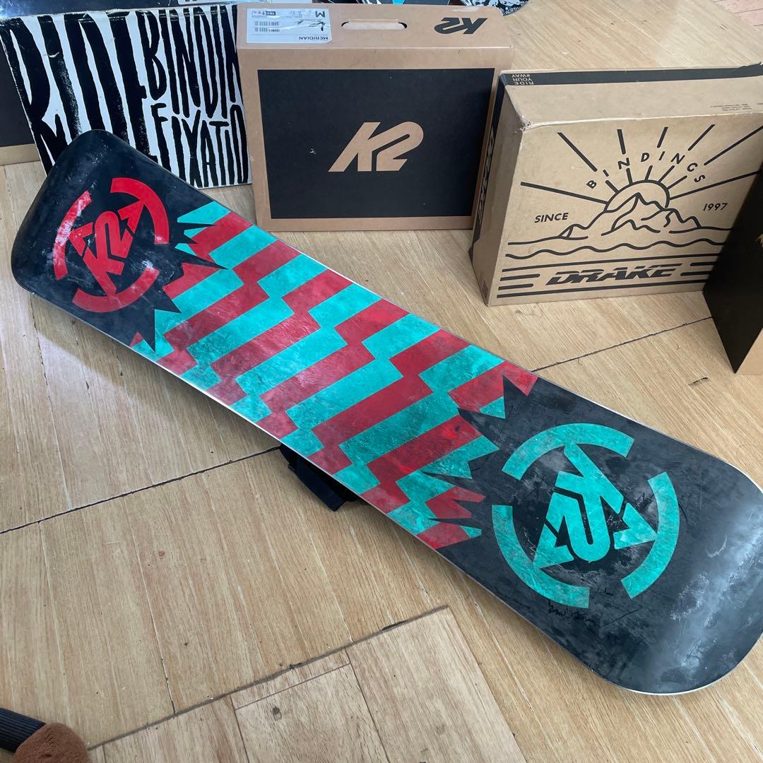 K2　ミニターボ　キッズスノーボードセット　バイン付3点セット　120㎝