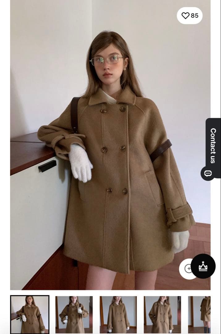 EGGKA コーヒー トレンチコート S/M/L