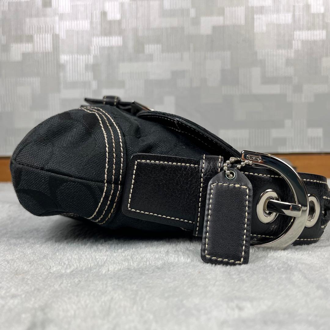 美品 Coach Soho Signature Bag Black