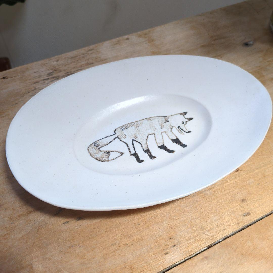 ももぐさ安藤雅信　トラネコボンボン中西なちお　オーバル皿