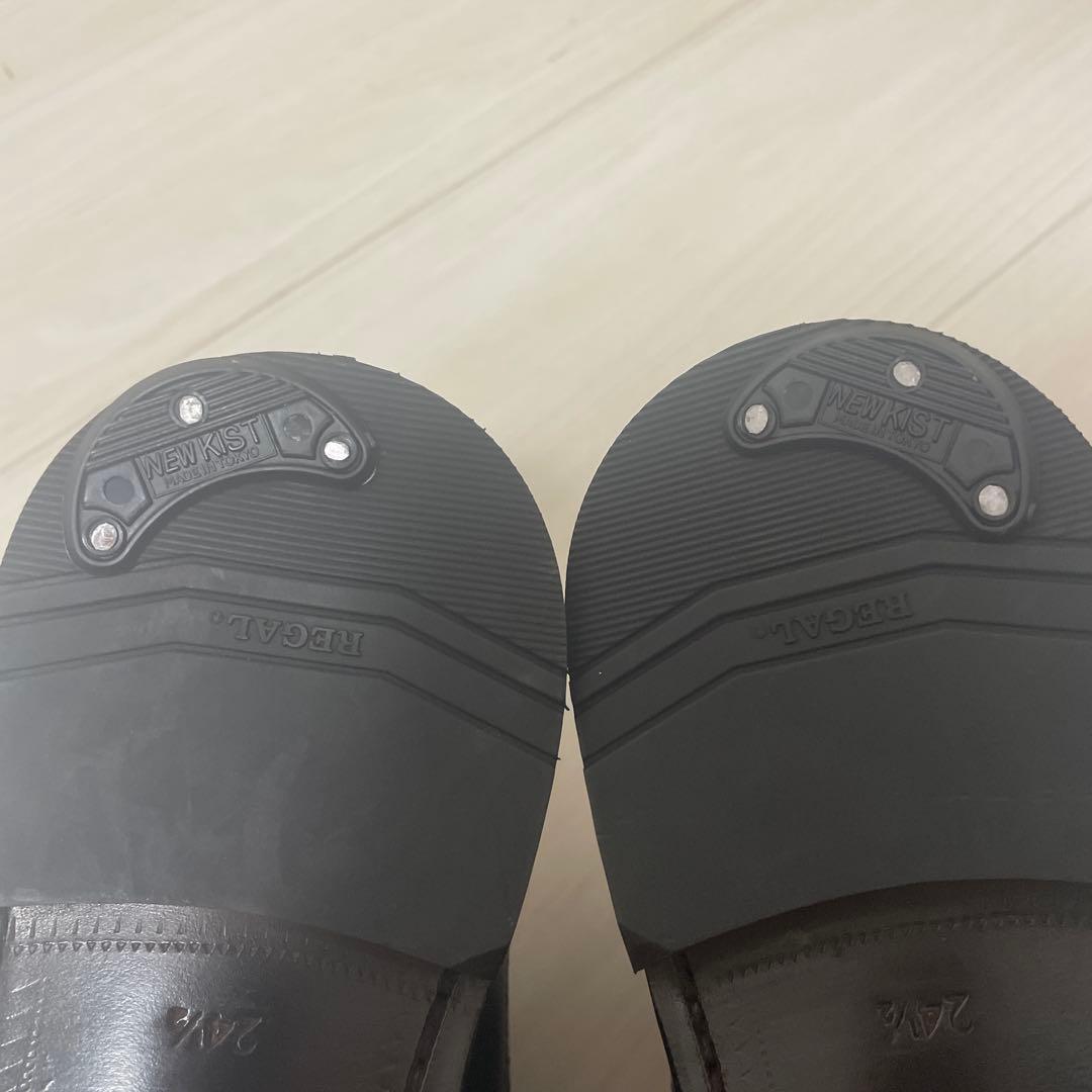 【未使用】リーガル　J292 ウイングチップ　ブラック　24.5 ハーフラバー付