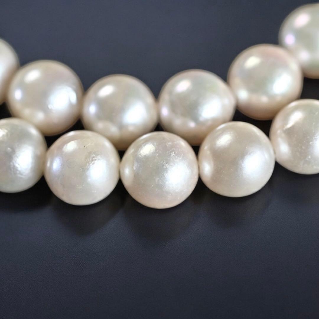 【高島屋購入品】アコヤ　パール　ネックレス　大珠　8ミリ　本真珠