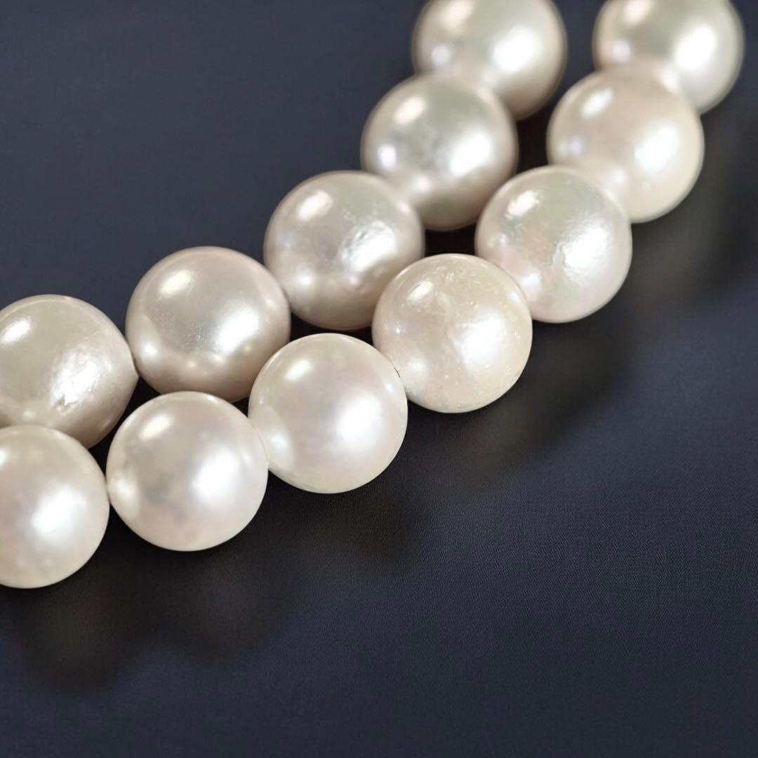 【高島屋購入品】アコヤ　パール　ネックレス　大珠　8ミリ　本真珠