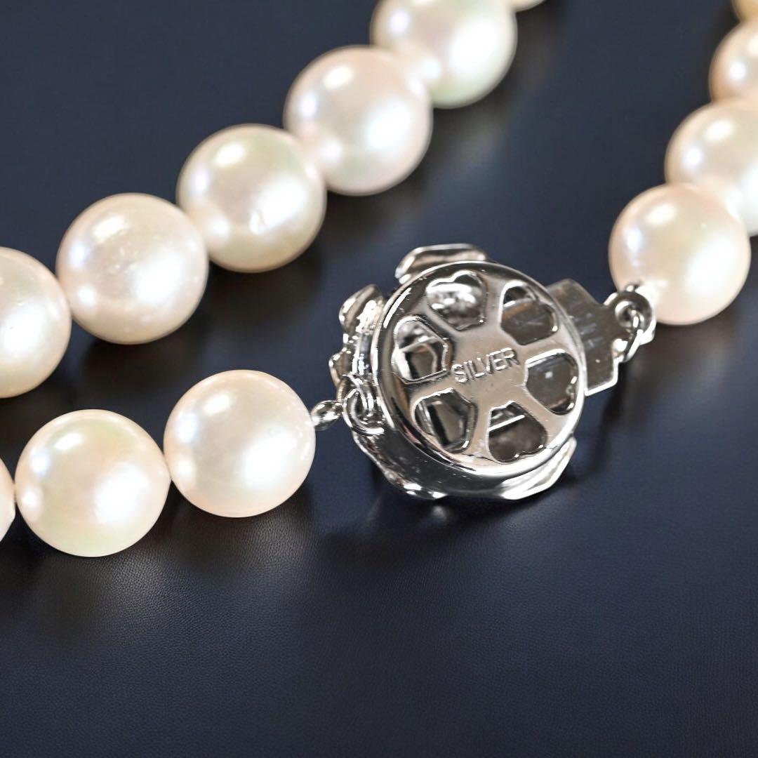 【高島屋購入品】アコヤ　パール　ネックレス　大珠　8ミリ　本真珠