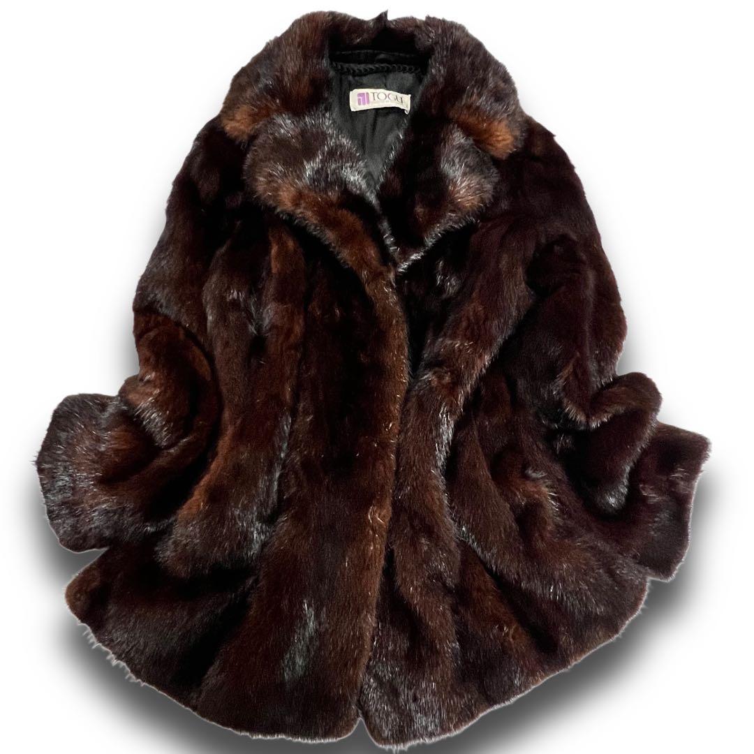 TOGU トーガ ミンク 毛皮コート 11号 L ブラウン 高級感◎