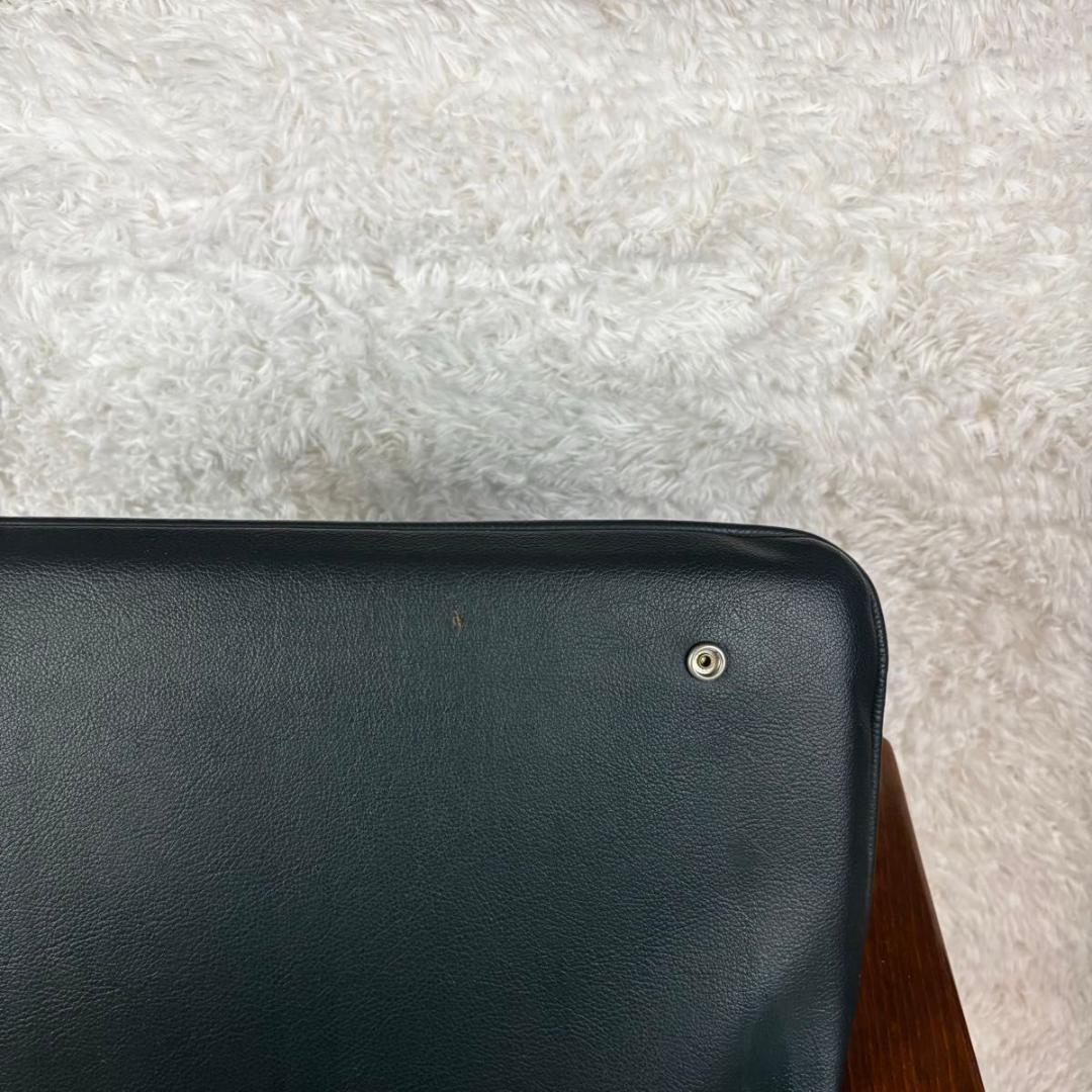 FUJI FURNITURE アームチェア　本革　ダークグリーン