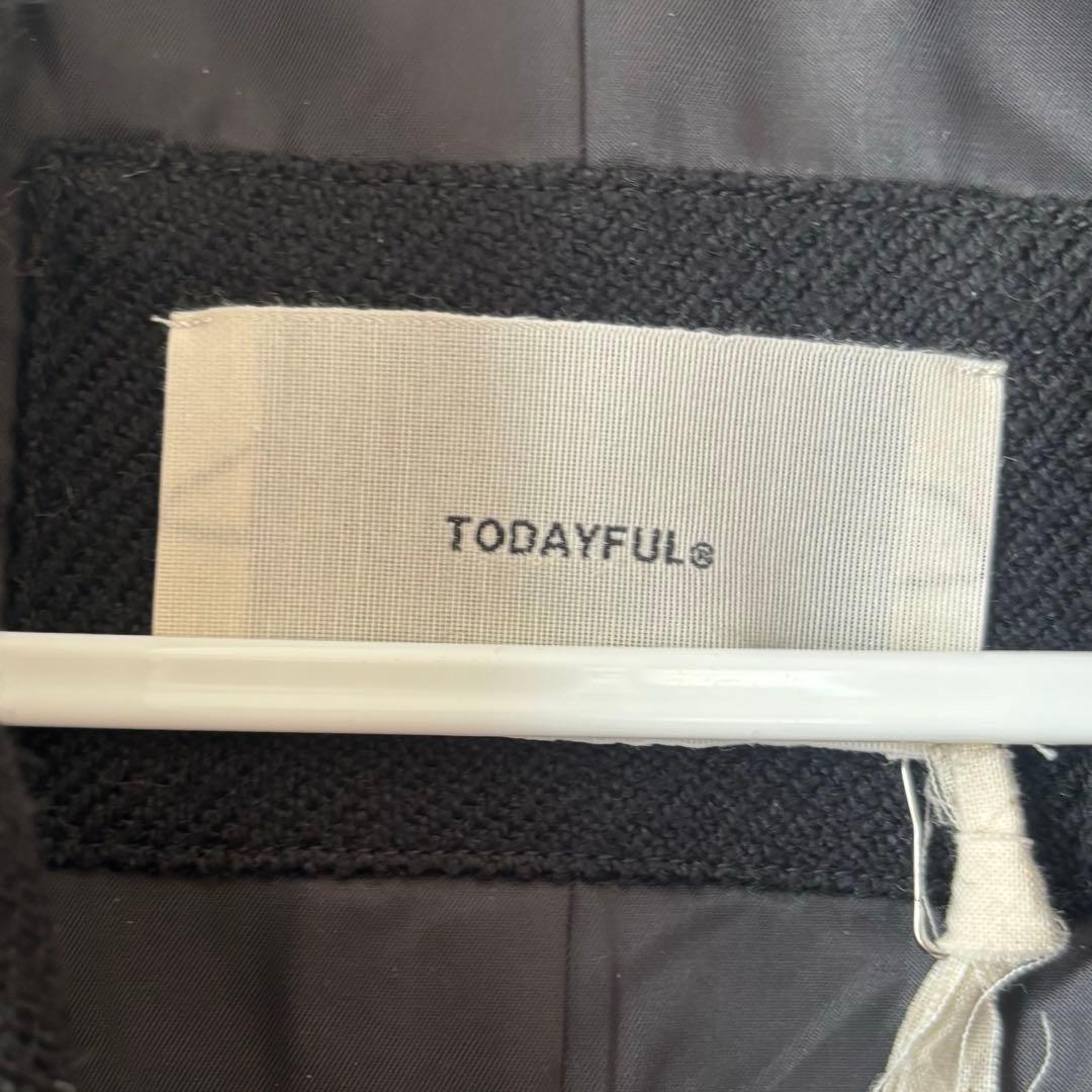 todayful Wool 100% Chester Coat ブラック　36