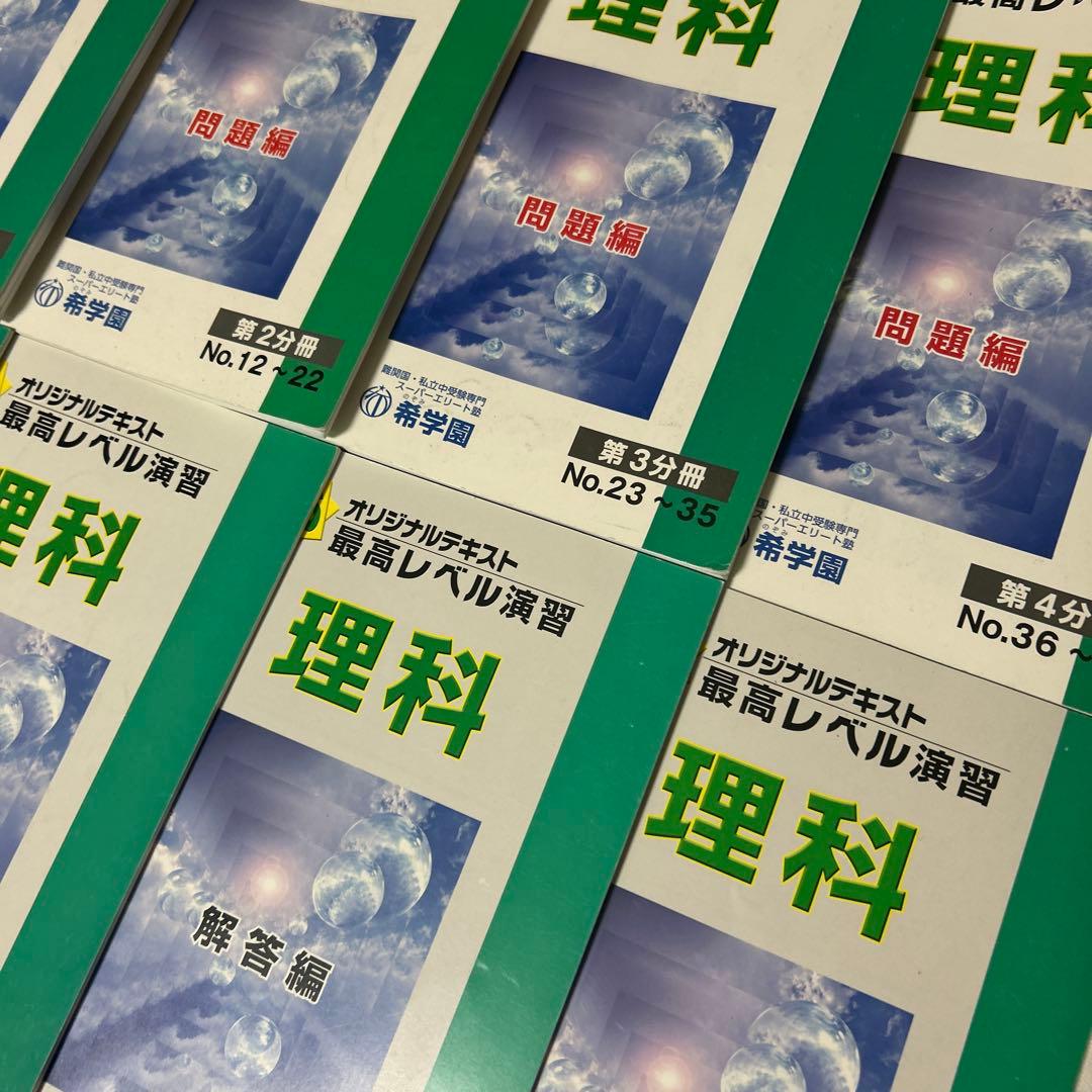 ㉔A 希学園　理科 オリジナルテキスト 最高レベル演習 問題編・解答編