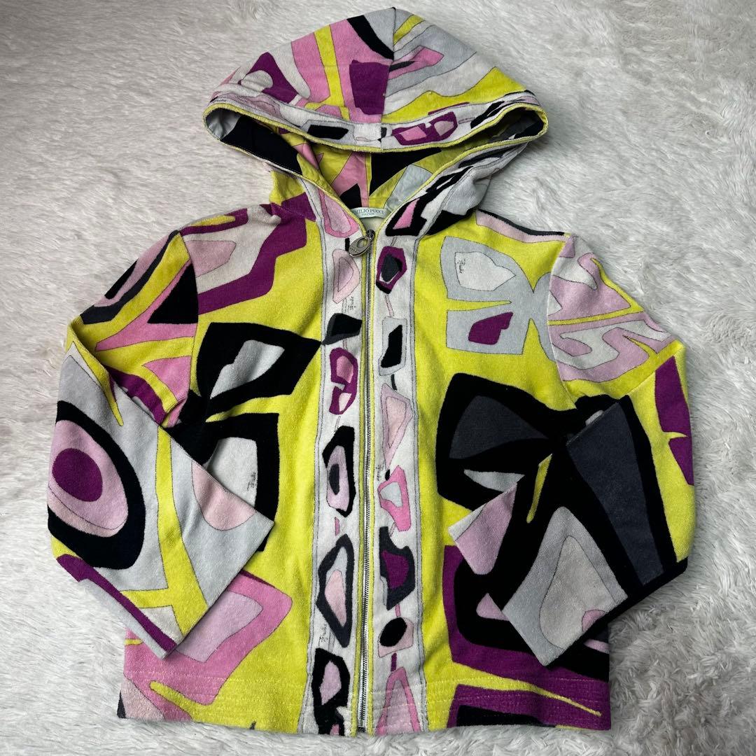 美品 Emilio Pucci エミリオプッチ　フード付パーカー　総柄　プッチ柄