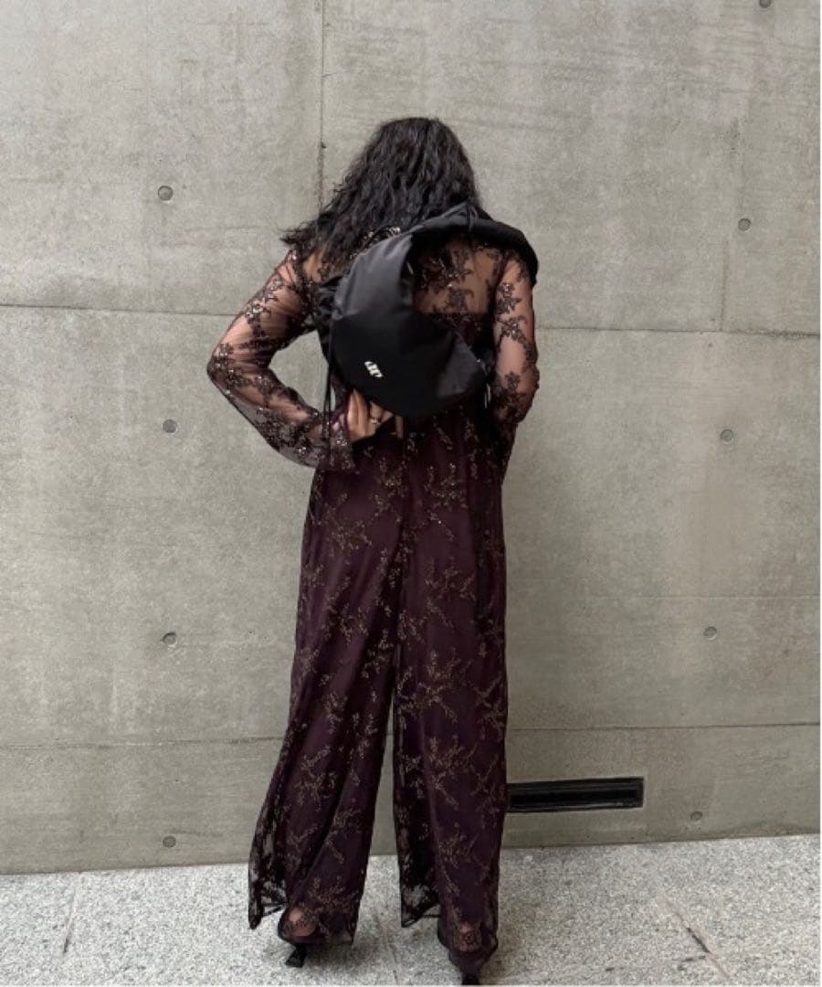 ameri vintage SPANGLE LACE ROMPERS Sサイズ