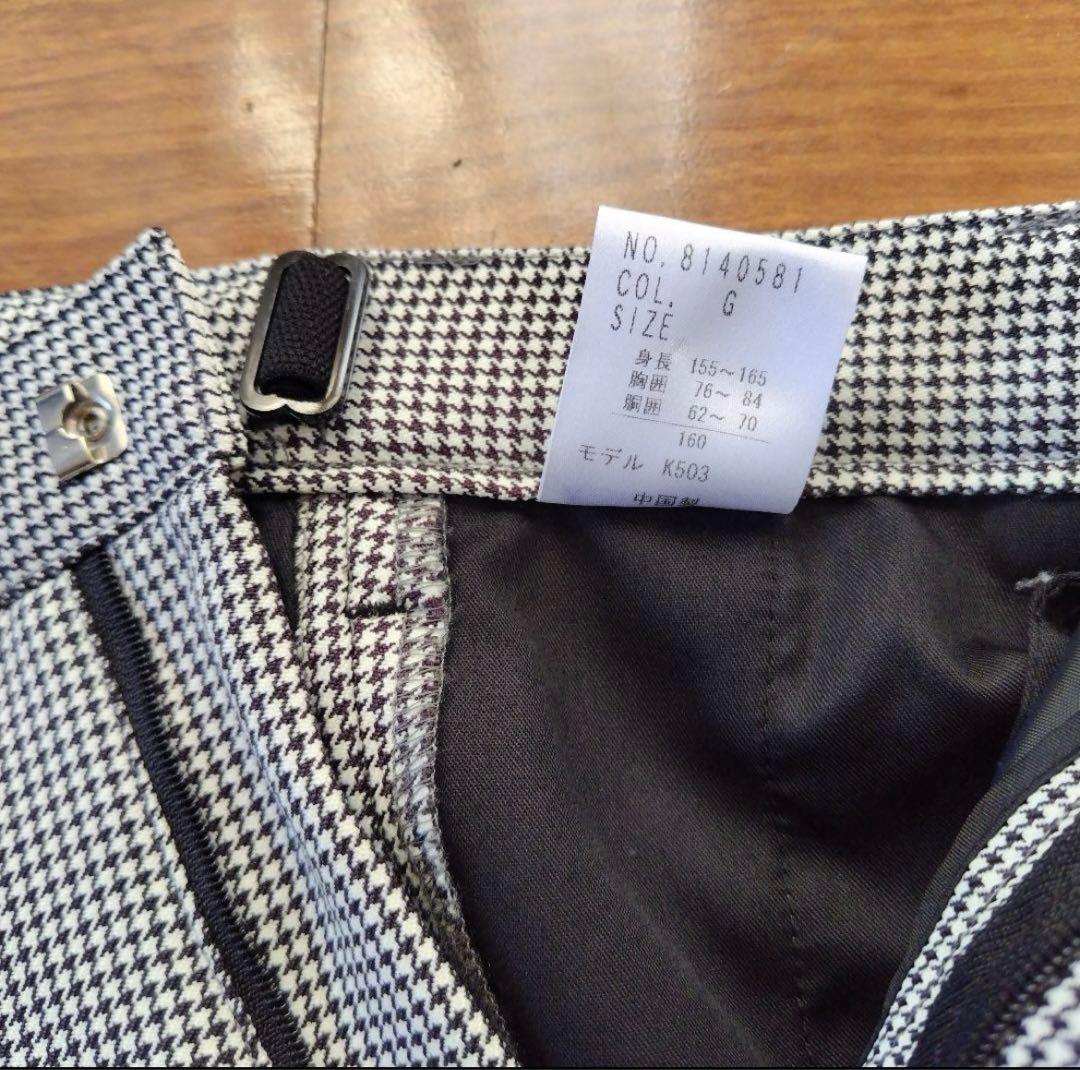 KANSAI KIDS 160cm チェック柄 スーツ ドット柄ネクタイ