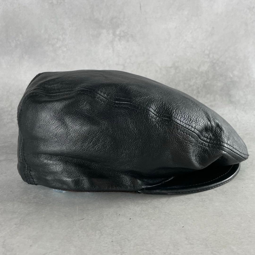 入手困難✨ ドルチェアンドガッバーナ ハンチング キャップ レザー ブラック