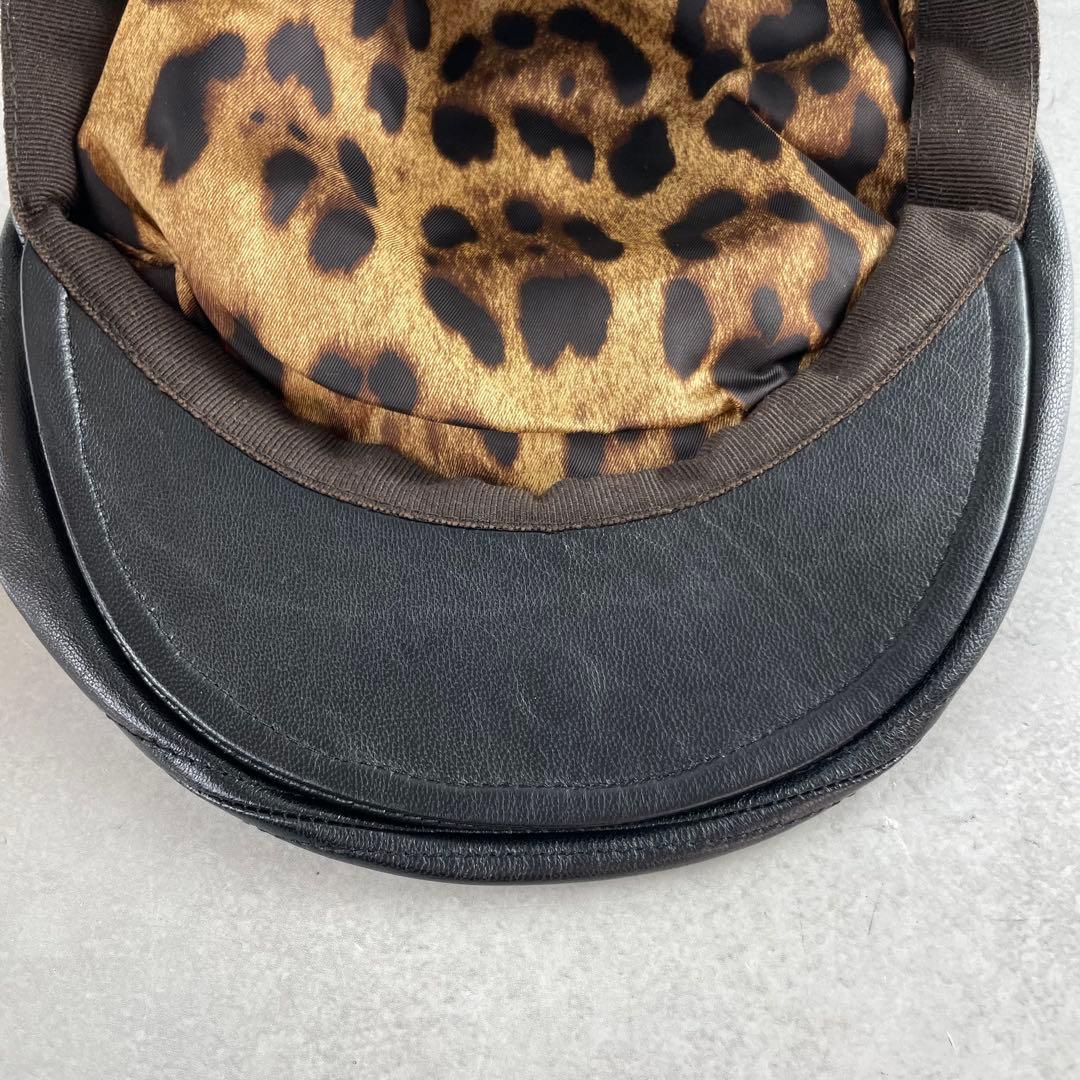 入手困難✨ ドルチェアンドガッバーナ ハンチング キャップ レザー ブラック
