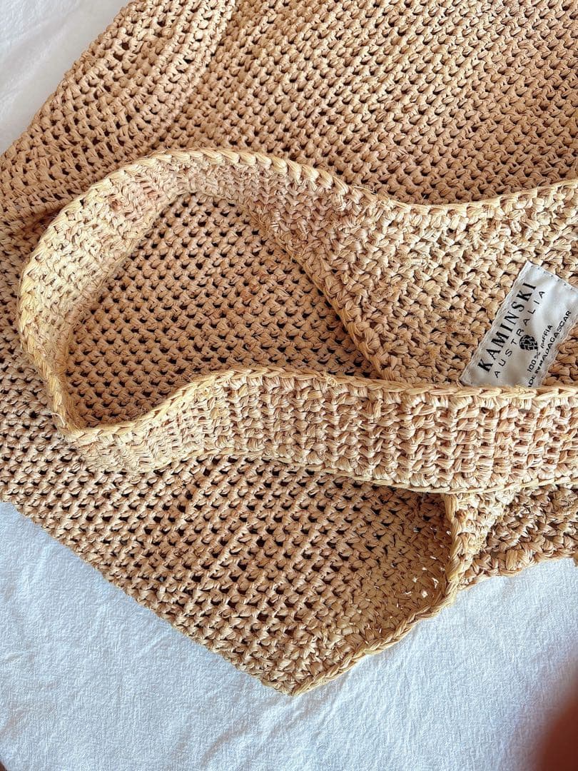 HELEN KAMINSKI ラフィアバッグ　ベージュ
