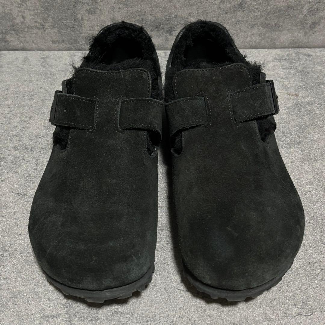 未使用級　ビルケンシュトック　ロンドン　ファー　ブラック　スエード　2016