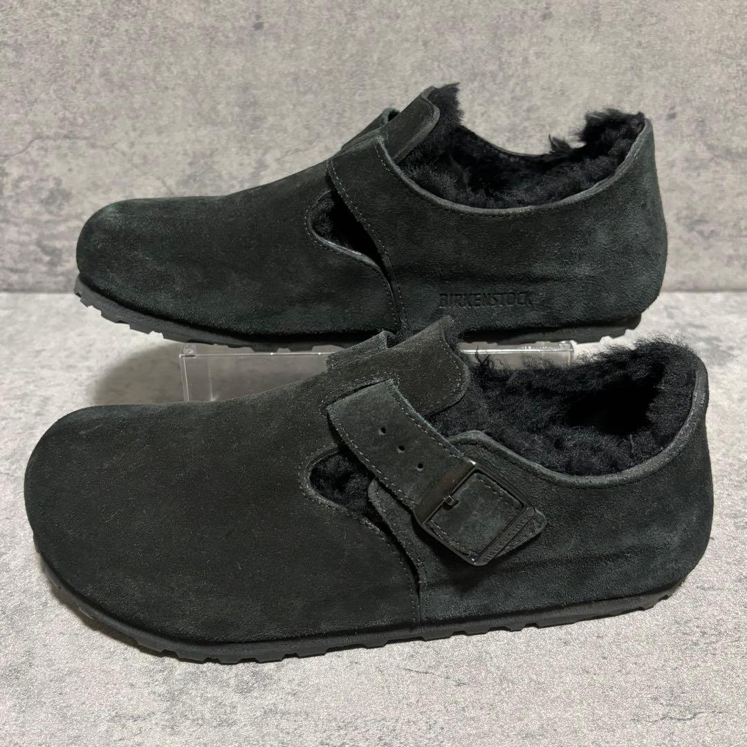 未使用級　ビルケンシュトック　ロンドン　ファー　ブラック　スエード　2016