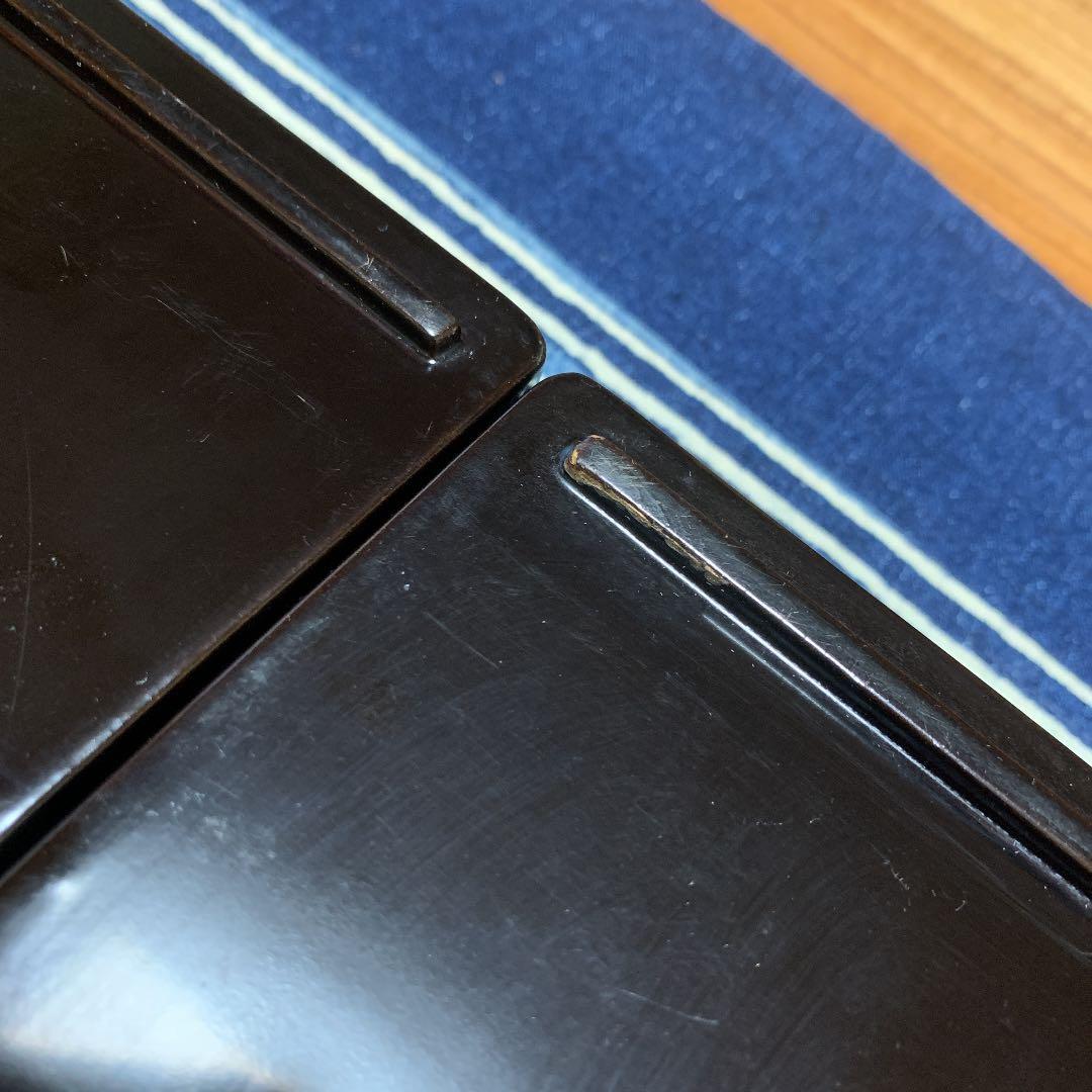 家紋入り一段重三揃い　輪島塗