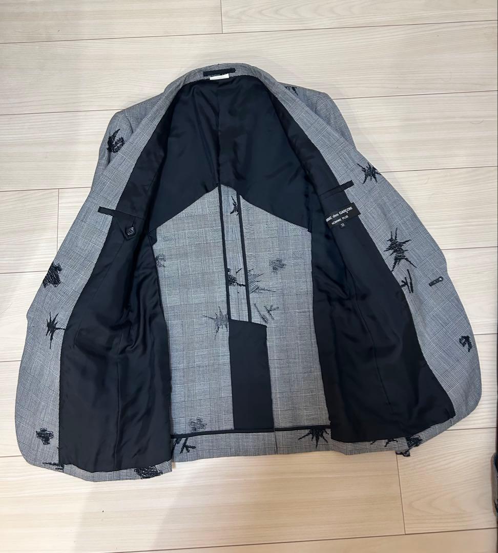 最終値下げ コムデギャルソンオムプリュス ヒラク 刺繍 セットアップ