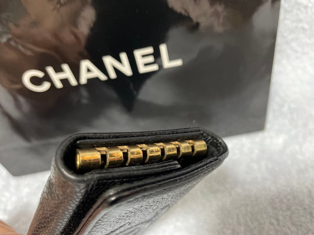 匿名発送●CHANEL ブラック レザー キーケース
