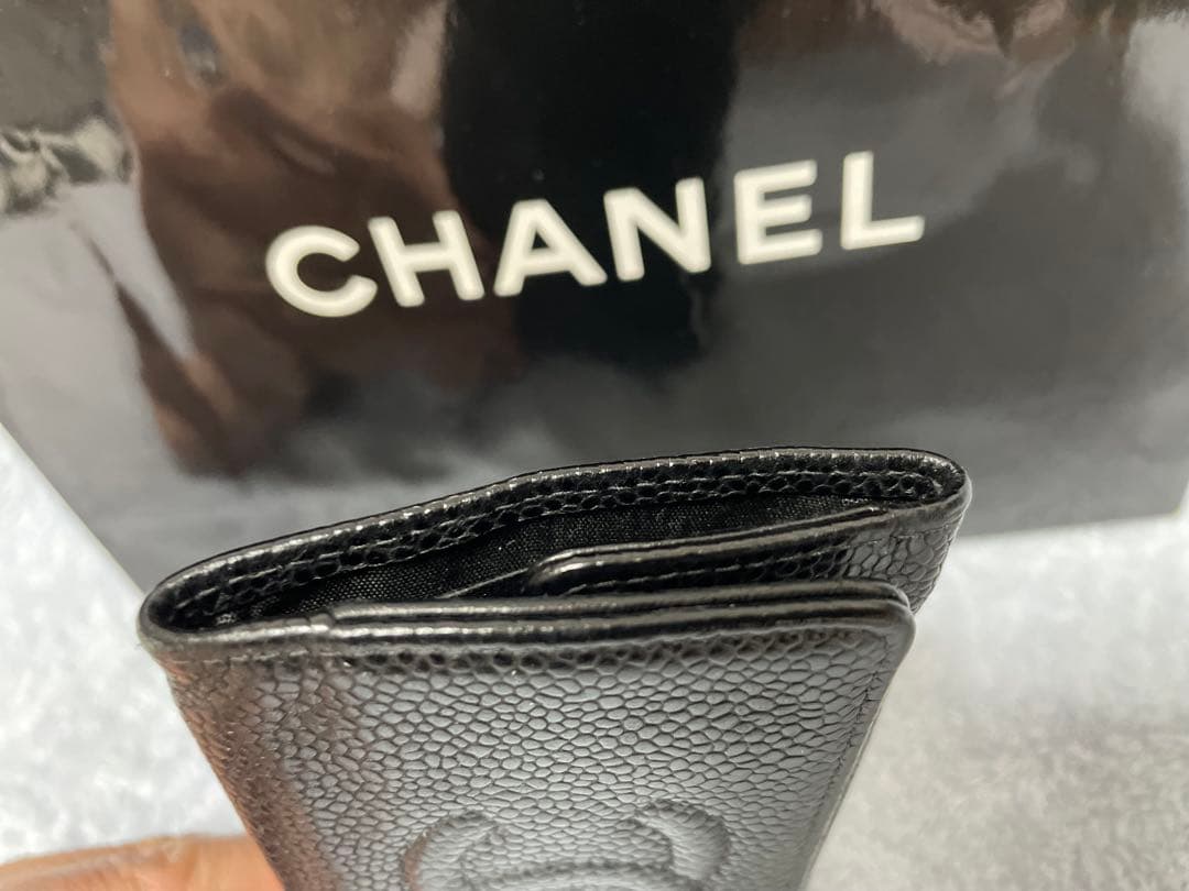匿名発送●CHANEL ブラック レザー キーケース