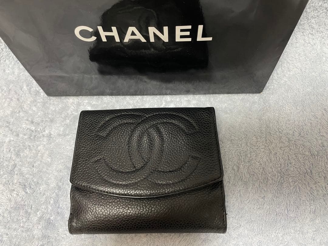 匿名発送●CHANEL ブラック レザー キーケース