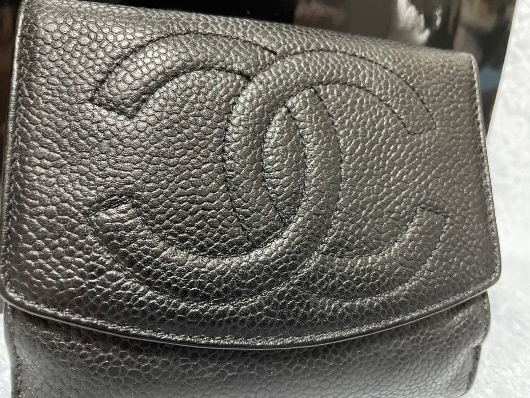 匿名発送●CHANEL ブラック レザー キーケース