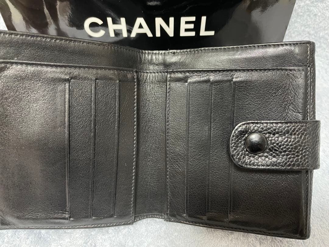 匿名発送●CHANEL ブラック レザー キーケース